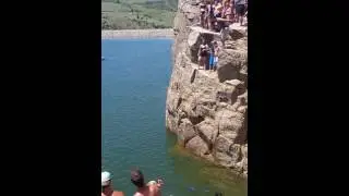 Cliff diving fail