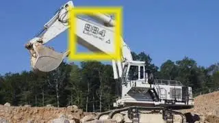 Audio sound digging effect mining ambient excavation with heavy machinery Liebherr Excavator Truck