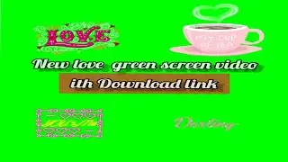 New Heart Green screen video| Neon Effect Green Background| With Download link