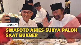 Momen Anies dan Surya Paloh Swafoto saat Bukber di Nasdem Tower