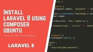 Install laravel 8 using composer ubuntu