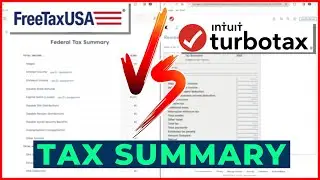 Compare Tax Summary & 1040 PDF in FreeTaxUSA vs TurboTax