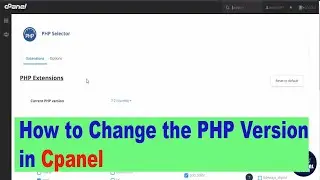 How to change PHP version in cPanel