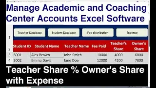 How to Efficiently Manage Academic and Coaching Center Accounts in Excel