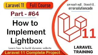 Laravel 11 Full Course | #64 How to implement lightbox in Laravel 11