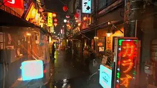 4K・ Tokyo rainy night walk around Akabane