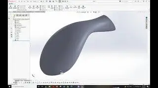 Solidworks Surfacing 3d curves for loft on handle with rounded end