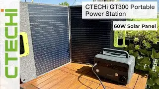 CTECHi GT300 / SP-60 Panel Solar - The Best Portable Power Station 300W