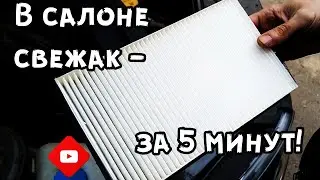 Как легко и быстро поменять салонный фильтр на гранте?