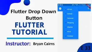 Flutter - 33 Drop Down Button | Introduction to Flutter Development Using Dart