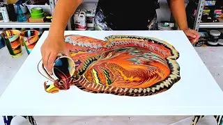 I Did NOT Think These Colors Would Work - But They Do! - Wandering Straight Pour - Acrylic Pouring