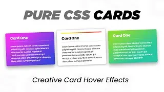 Pure CSS Card Hover Effects | Html CSS Cards