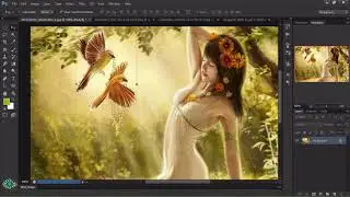 AMAZING GIRL AND BIRD WITH BUTTERFLIES MANIPULATING PHOTOSHOP | NICE CREATION | MUST WATCH |
