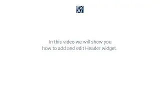 How to add and edit header widget.