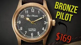 San Martin Bronze Pilots - Automatic - Well Under $200 - Vintage Inspired SN0034