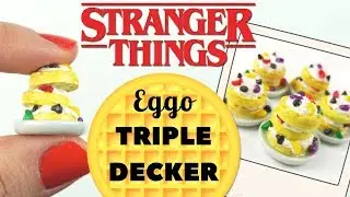 📺Stranger Things Triple Decker Eggo Extravaganza Polymer Clay Tutorial-Watch Me Craft