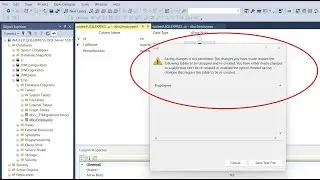 Saving Changes is not permitted in  SQL Server 2023