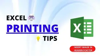 Excel Print Page Setup | How to Add Image in Excel Header | How to Print in Excel