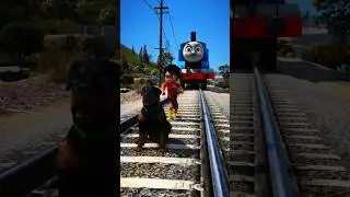 GTA V: SHIVA SAVING CHOP FROM THOMAS THE TRAIN 