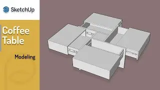 HOW TO CREATE  FURNITURE | COFFE TABLE | Sketchup pro