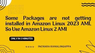 Some Packages are not getting installed in Amazon Linux 2023 AMI, So Use Amazon Linux 2 AMI Instance