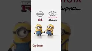 Nissan GTR R35 vs Toyota Supra Tiktok Compilation   minions style#gtr #supra #tiktok #car #support