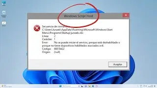 SOLUCIÓN Error Windows Script Host en Windows 11 /10 Eliminar VIRUS Windows Script Host