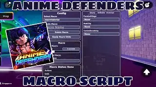 New! Anime Defender Script | How to use the  macro features tutorial! | Mobile and PC | Buang Hub