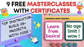 9 FREE MASTERCLASSES WITH CERTIFICATES IN TAMIL | FREE WEBINARS PROJECT WITH CODE