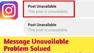 Instagram message conversation unavailable problem solved