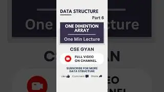 Explain One Dimensional Array Program 1-D Array @CSEngineeringGyan #programming #cse #shorts