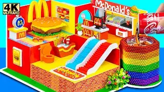 DIY Miniature Mcdonalds House With Hamburger Nano Tape Bed And Magnet Rainbow Wells From Cardboard