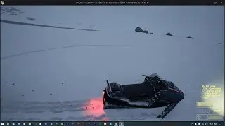 Ultra Dynamic Sky | Snow tracks and snowmobile | Unreal 5