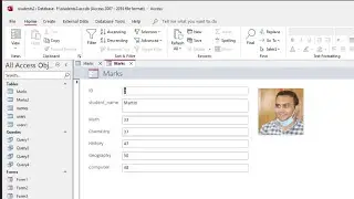 How to add picture field in table and create data entry form in Microsoft Access database