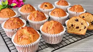 Easy fruit cake muffins recipe. No butter, no mixer. Soft and fragrant. Easy Baking. ASMR