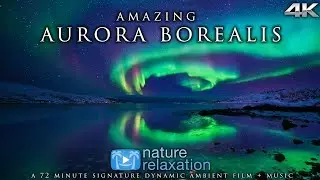 Real-Time Northern Lights in 4K + Healing Music | Alaskas Auroras | Nature Relaxation Film