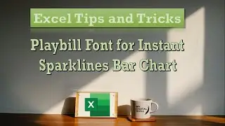 Playbill Font for Instant Sparklines Bar Chart | #shorts