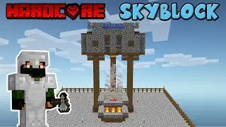 I Built an Iron Farm in Minecraft Hardcore Skyblock! #10