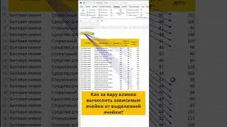 Как за пару кликов вычислить зависимые ячейки от выделенной ячейки?  #excel #shortsvideo #exceltips