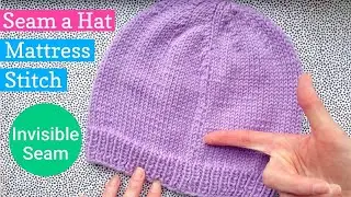 How to Invisible Seam a Knit Hat with Mattress Stitch