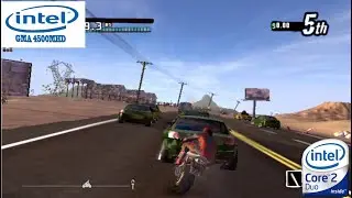 Road Redemption on intel GMA 4500MHD | intel core 2 duo | VRAM 128mb | gameplay laptop