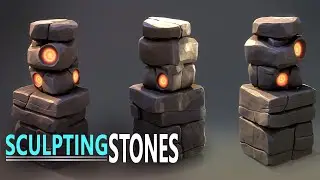 Stylized Stones with Zbrush, Maya 2024, and Substance 3D Painter