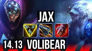 JAX vs VOLIBEAR (TOP) | 11/0/5, Legendary | EUW Master | 14.13