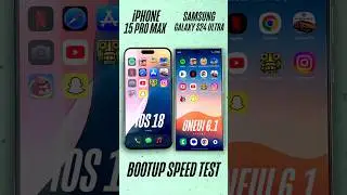 iPhone 15 Pro Max vs Samsung S24 Ultra Bootup Speed Test #15promax #s24ultra #speedtest