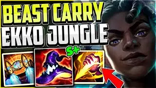 DARK HARVEST EKKO JUNGLE CANT BE STOPPED👑 | How to Play Ekko Jungle & CARRY S13 League of Legends