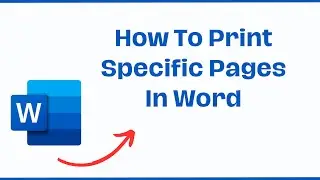 How To Print Specific Pages In Word