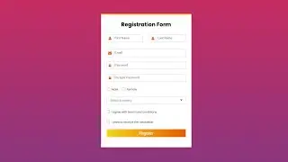 How to Create Responsive Registration Form Using HTML CSS | No JAVASCRIPT