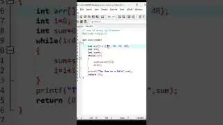 Class 40 | Sum of Arrays of Elements in C | #shorts #cprogramming #arraysinc