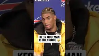 New Bills rookie WR Keon Coleman's first press conference is comedy 😂 (via 