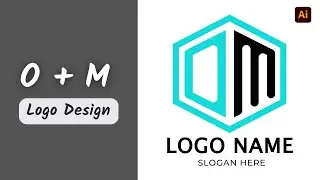 O + M  Logo Design in illustrator || Letter Logo Design in Adobe illustrator #illustrator